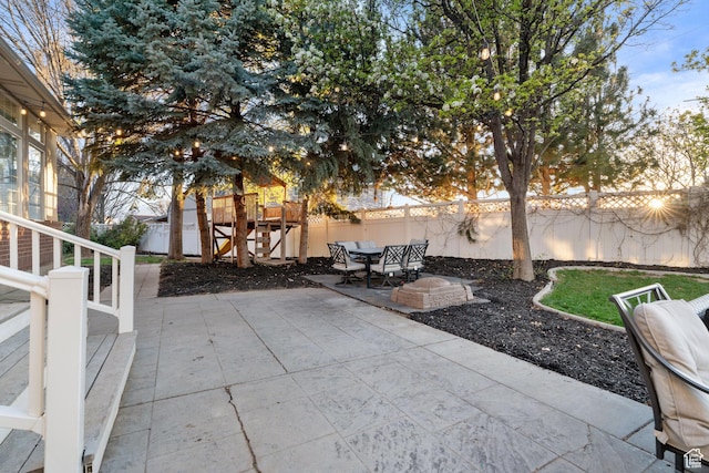 1380 S 980 E, Spanish Fork, UT 84660 - view of patio / terrace with outdoor dining space and a fenced backyard