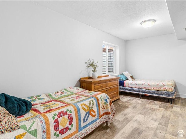 606 N 200 W, Ephraim, UT 84627 - bedroom featuring light wood finished floors and a textured ceiling