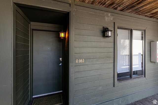 view of doorway to property