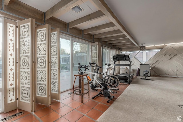 381 E 11th Ave, Salt Lake City, UT 84103 - workout room featuring visible vents and tile patterned flooring