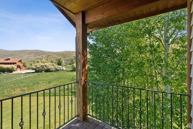 2605 E Woodland Way, Woodland, UT 84036 - deck featuring a yard and a mountain view