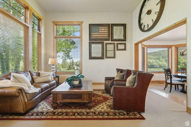 2605 E Woodland Way, Woodland, UT 84036 - carpeted living area with plenty of natural light