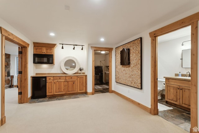 2605 E Woodland Way, Woodland, UT 84036 - laundry area featuring light colored carpet, recessed lighting, and baseboards