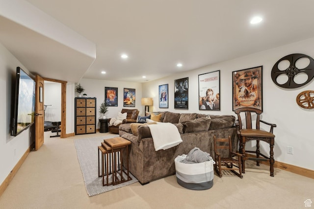 2605 E Woodland Way, Woodland, UT 84036 - living room with carpet floors, recessed lighting, and baseboards