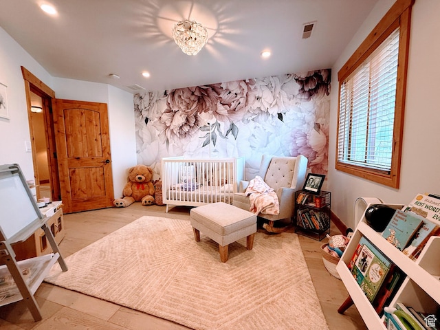 2605 E Woodland Way, Woodland, UT 84036 - bedroom featuring recessed lighting, wood finished floors, and visible vents