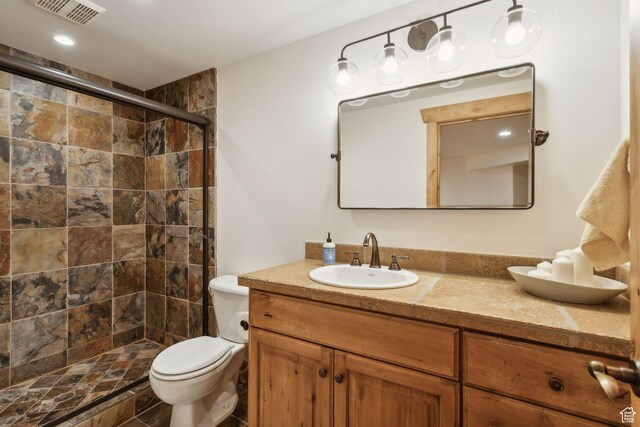 2605 E Woodland Way, Woodland, UT 84036 - bathroom with vanity, toilet, and a stall shower