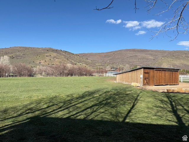 2605 E Woodland Way, Woodland, UT 84036 - view of yard featuring an outbuilding and a mountain view