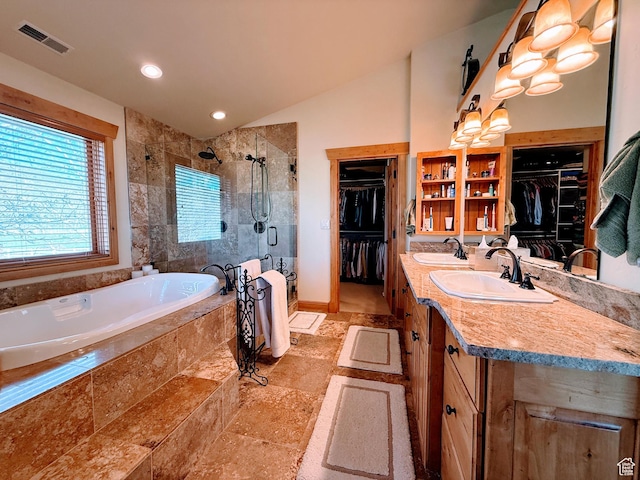 2605 E Woodland Way, Woodland, UT 84036 - bathroom with a spacious closet, visible vents, and a sink