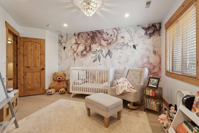2605 E Woodland Way, Woodland, UT 84036 - bedroom featuring recessed lighting, wood finished floors, and an accent wall