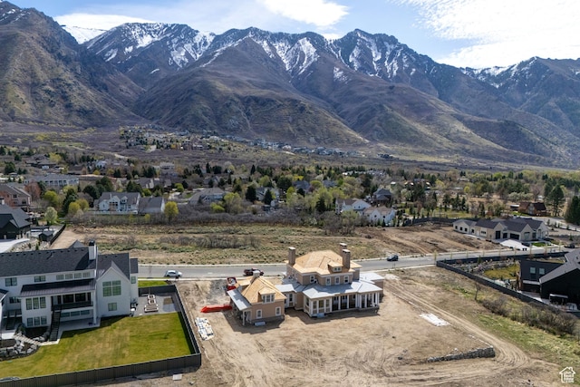 mountain view with a residential view