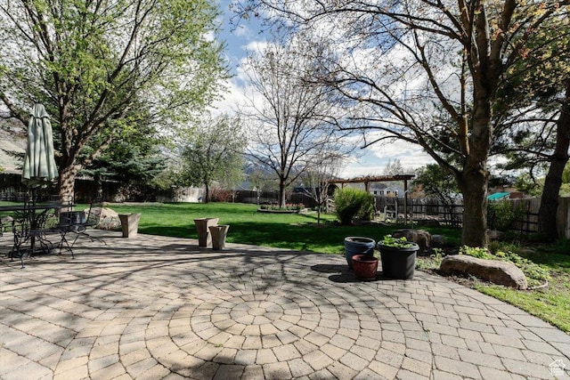 770 Orchard Dr, River Heights, UT 84321 - view of patio with a fenced backyard