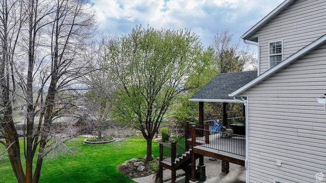 770 Orchard Dr, River Heights, UT 84321 - view of yard with a deck