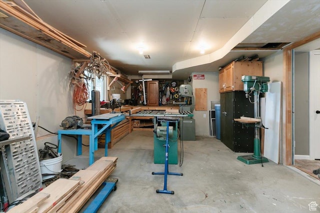 770 Orchard Dr, River Heights, UT 84321 - basement featuring a workshop area