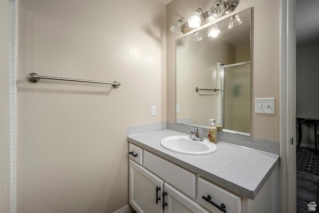 1426 N Quincy Ave, Ogden, UT 84404 - bathroom featuring vanity and an enclosed shower