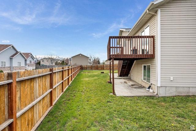 818 W 530 S, Logan, UT 84321 - fenced backyard with a patio, stairway, a deck, and a residential view