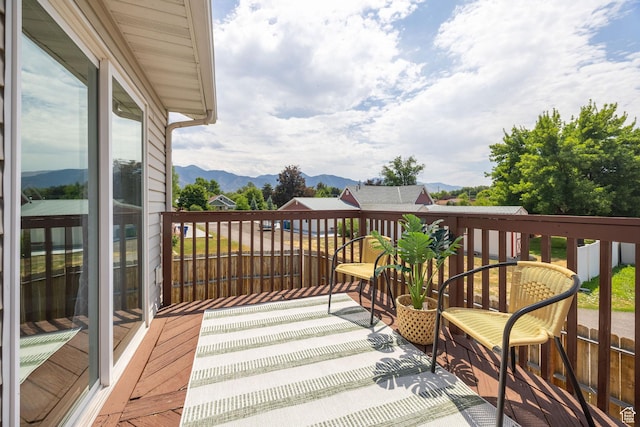 818 W 530 S, Logan, UT 84321 - wooden deck with a mountain view