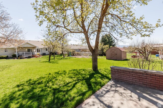 1550 E 2100 N, North Logan, UT 84341 - view of yard with an outdoor structure and a shed