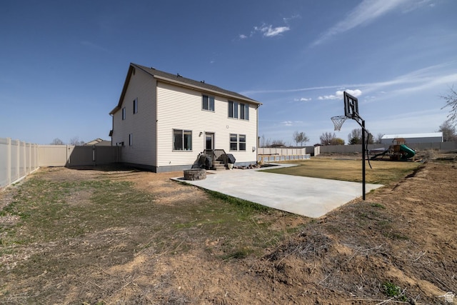 1394 S 1700 W, Vernal, UT 84078 - back of property with fence, a patio area, and a playground
