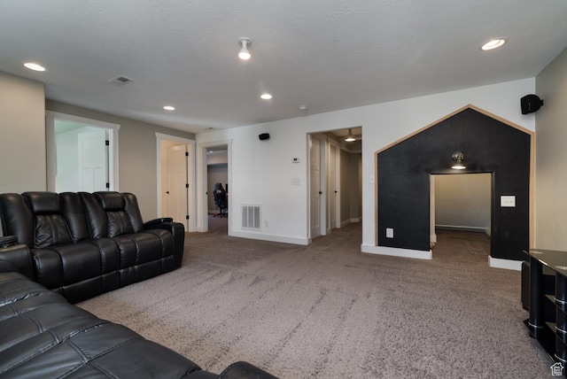 1394 S 1700 W, Vernal, UT 84078 - living area featuring baseboards, visible vents, recessed lighting, and carpet flooring