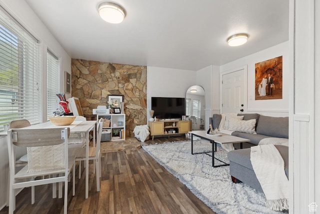 56 S 1000 E, Springville, UT 84663 - living area with dark wood-style floors