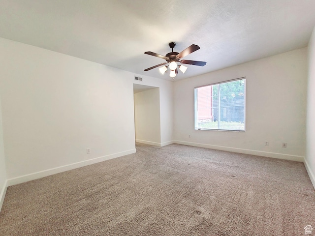 317 S 1000 W Unit 103, Pleasant Grove, UT 84062 - empty room with visible vents, a ceiling fan, baseboards, and light colored carpet