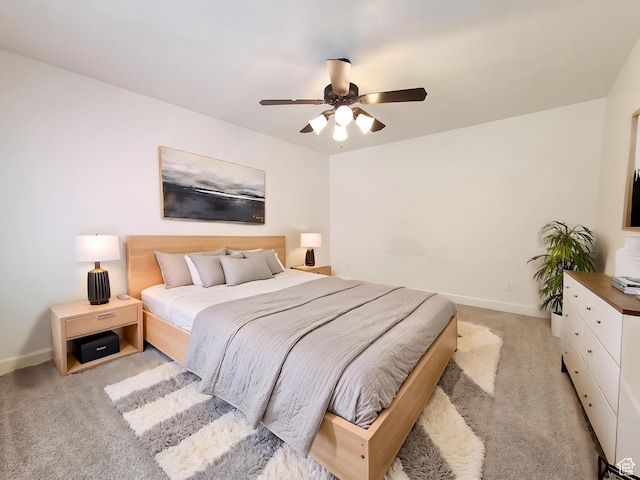 317 S 1000 W Unit 103, Pleasant Grove, UT 84062 - bedroom with light carpet, a ceiling fan, and baseboards