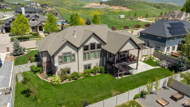 4423 Ranch Blvd, Mountain Green, UT 84050 - aerial view of residential area featuring a mountain backdrop