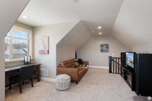 4423 Ranch Blvd, Mountain Green, UT 84050 - carpeted office space featuring lofted ceiling, baseboards, and recessed lighting