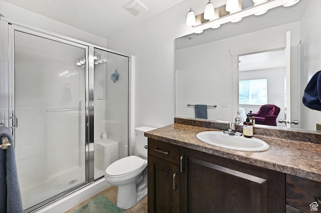 8050 W 1900 N, Petersboro, UT 84325 - full bathroom featuring vanity, toilet, a shower stall, and ensuite bath