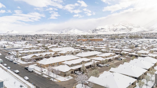 111 E 690 S, Smithfield, UT 84335 - snowy aerial view featuring a mountain view and a residential view