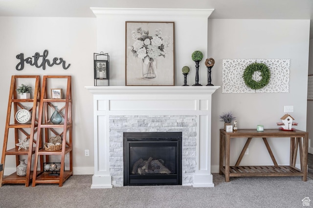 16 N 1000 E, Hyde Park, UT 84318 - details with a fireplace and carpet floors
