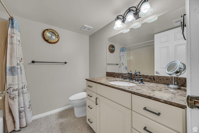 2251 Ridgewood Way, Bountiful, UT 84010 - bathroom with visible vents, toilet, baseboards, and vanity