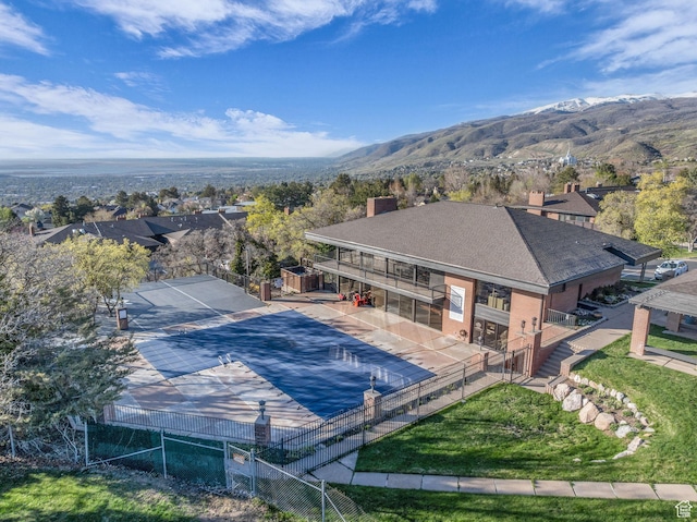 2251 Ridgewood Way, Bountiful, UT 84010 - view of swimming pool with a fenced backyard and a mountain view
