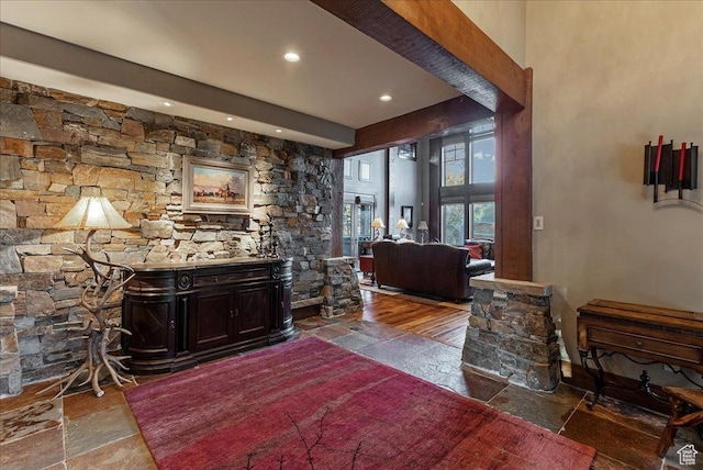 57 E 445 S, Garden City, UT 84028 - interior space with stone tile flooring and recessed lighting