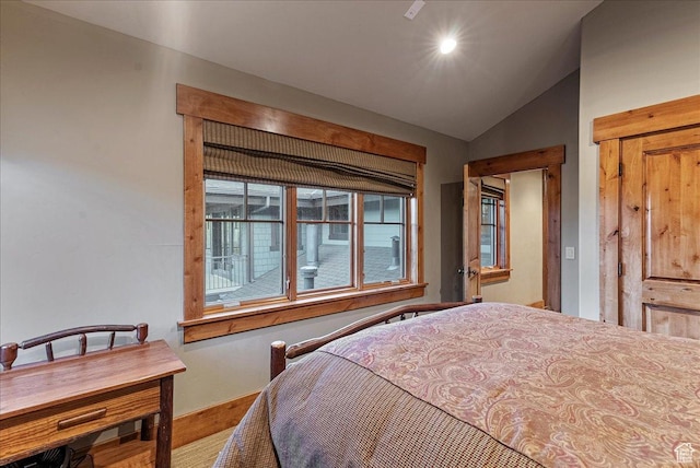 57 E 445 S, Garden City, UT 84028 - bedroom with lofted ceiling and baseboards