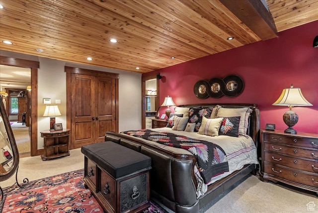 57 E 445 S, Garden City, UT 84028 - carpeted bedroom featuring wood ceiling and recessed lighting