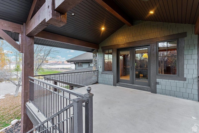 57 E 445 S, Garden City, UT 84028 - view of patio / terrace featuring french doors