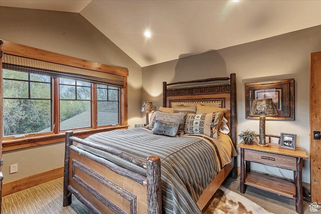 57 E 445 S, Garden City, UT 84028 - carpeted bedroom with lofted ceiling and baseboards