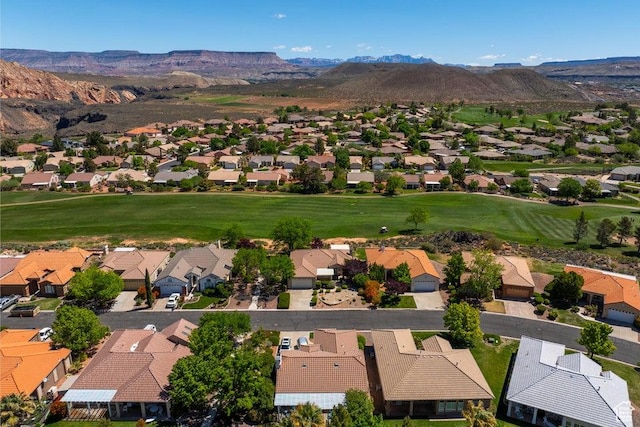 890 N Sky Mountain Ct, Hurricane, UT 84737 - aerial view of residential area featuring a mountain backdrop and a golf club