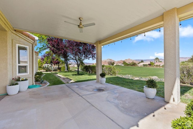 890 N Sky Mountain Ct, Hurricane, UT 84737 - view of patio featuring a ceiling fan
