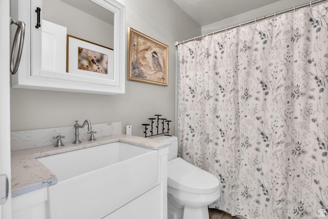 9185 S 200 W, Paradise, UT 84328 - full bathroom with a shower with shower curtain, toilet, and vanity