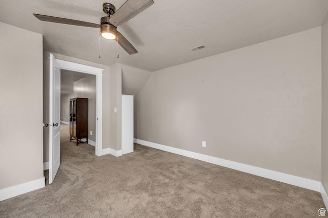 9185 S 200 W, Paradise, UT 84328 - additional living space featuring carpet floors, visible vents, a ceiling fan, and baseboards