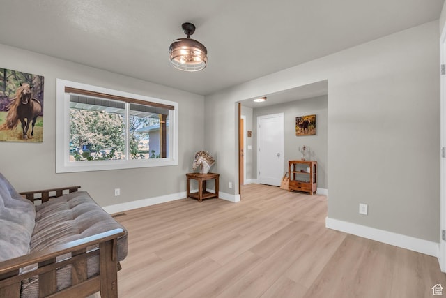 9185 S 200 W, Paradise, UT 84328 - sitting room with baseboards, visible vents, and light wood-style flooring