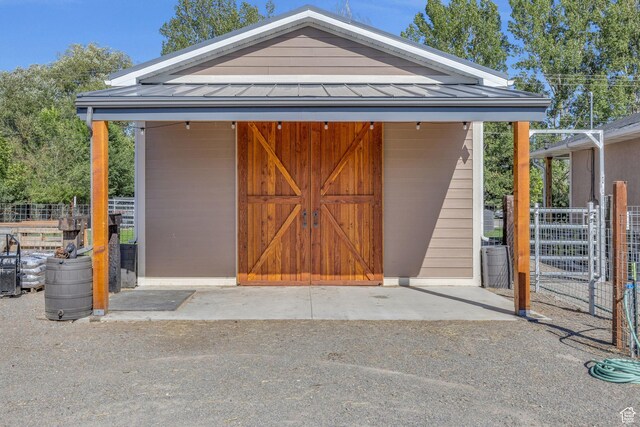 9185 S 200 W, Paradise, UT 84328 - garage featuring fence