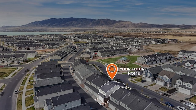 488 N Trident Dr, Saratoga Springs, UT 84045 - birds eye view of property featuring a residential view and a mountain view