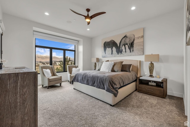 1622 E Abajo Peak Cir Unit Tv-23, Heber City, UT 84032 - carpeted bedroom featuring recessed lighting, baseboards, and ceiling fan