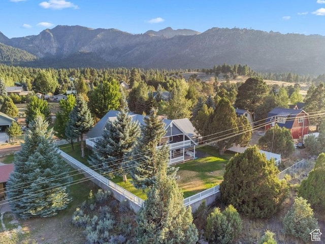 835 E Mountain View Dr, Pine Valley, UT 84781 - bird's eye view with a wooded view and a mountain view