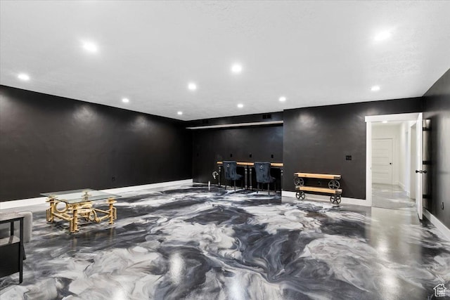 5651 W Meadow Cir, Mountain Green, UT 84050 - misc room featuring recessed lighting, concrete floors, and baseboards