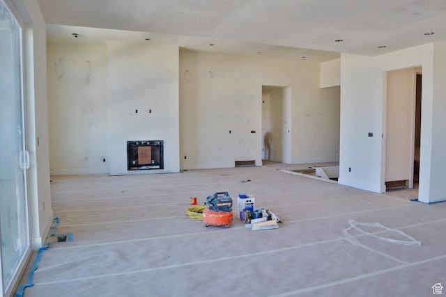 1338 S 450 E, Payson, UT 84651 - unfurnished living room with a fireplace and heating unit