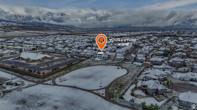 drone / aerial view featuring a residential view